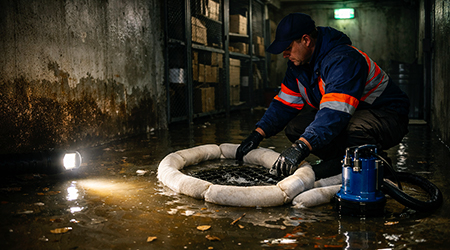 Cantina condominiale allagata