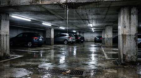 Garage condominiale allagato