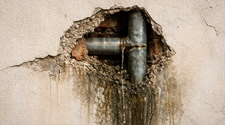 Perdita di un tubo dietro ad un muro