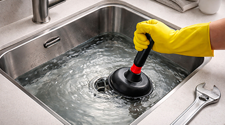 Lavandino intasato cucina